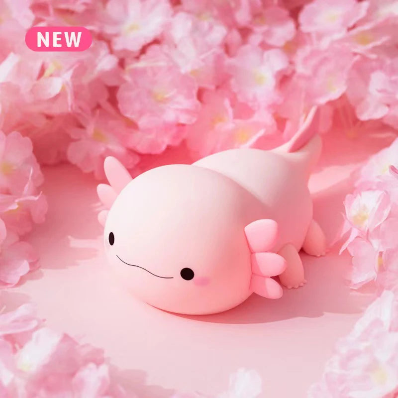 🌙🦎 Magical Axolotl – Kids’ Silicone Night Light with a Soft Glow to Create a Calm Bedtime Atmosphere, USB Rechargeable